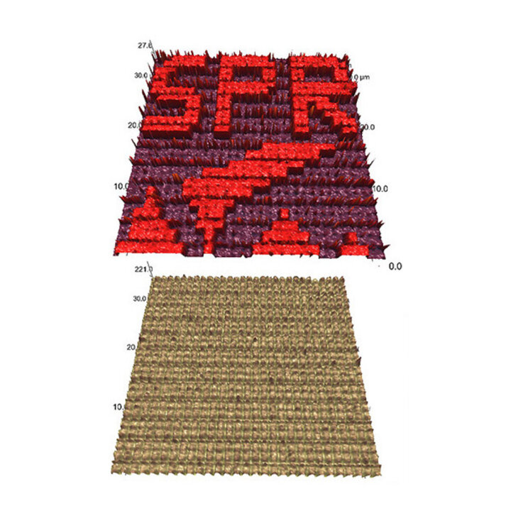 images of microscale capacitor array